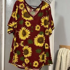 3x Lularoe Christy with sunflower design